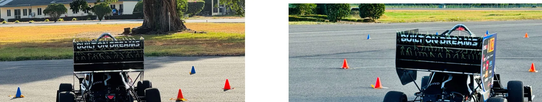 Rear-wing tuft testing photographs