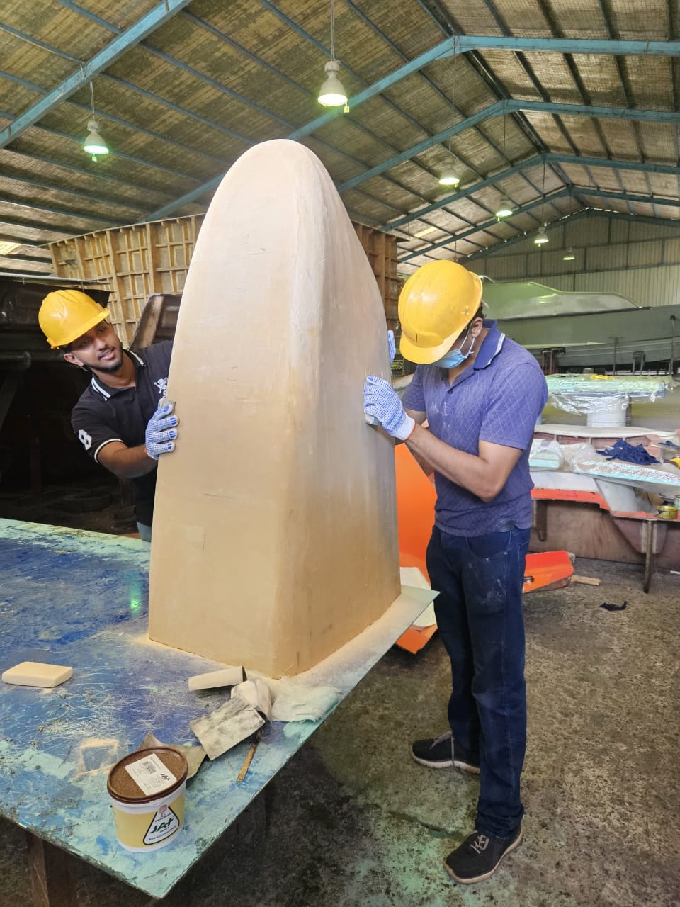 Sanding and smoothing a nose-cone pattern
