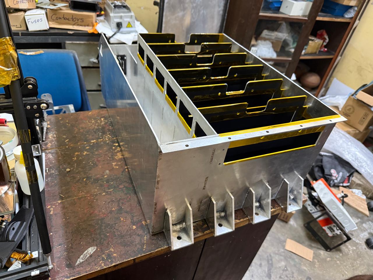 Photograph of the manufactured aluminium battery casing