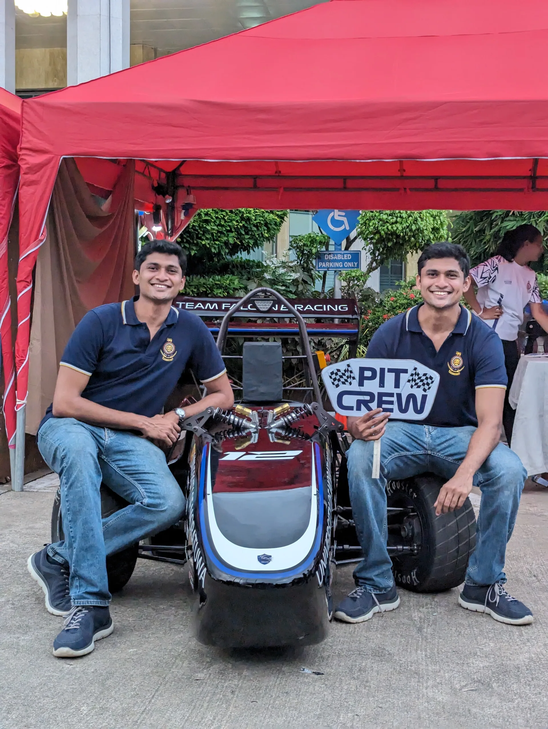My brother and I with the E1 car