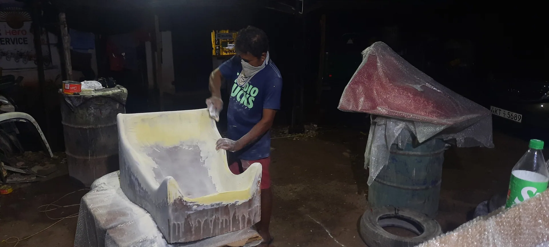 Sanding and finishing a seat pattern