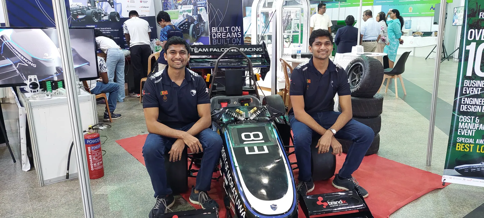 My brother and I with the E1 car during a national exhibition