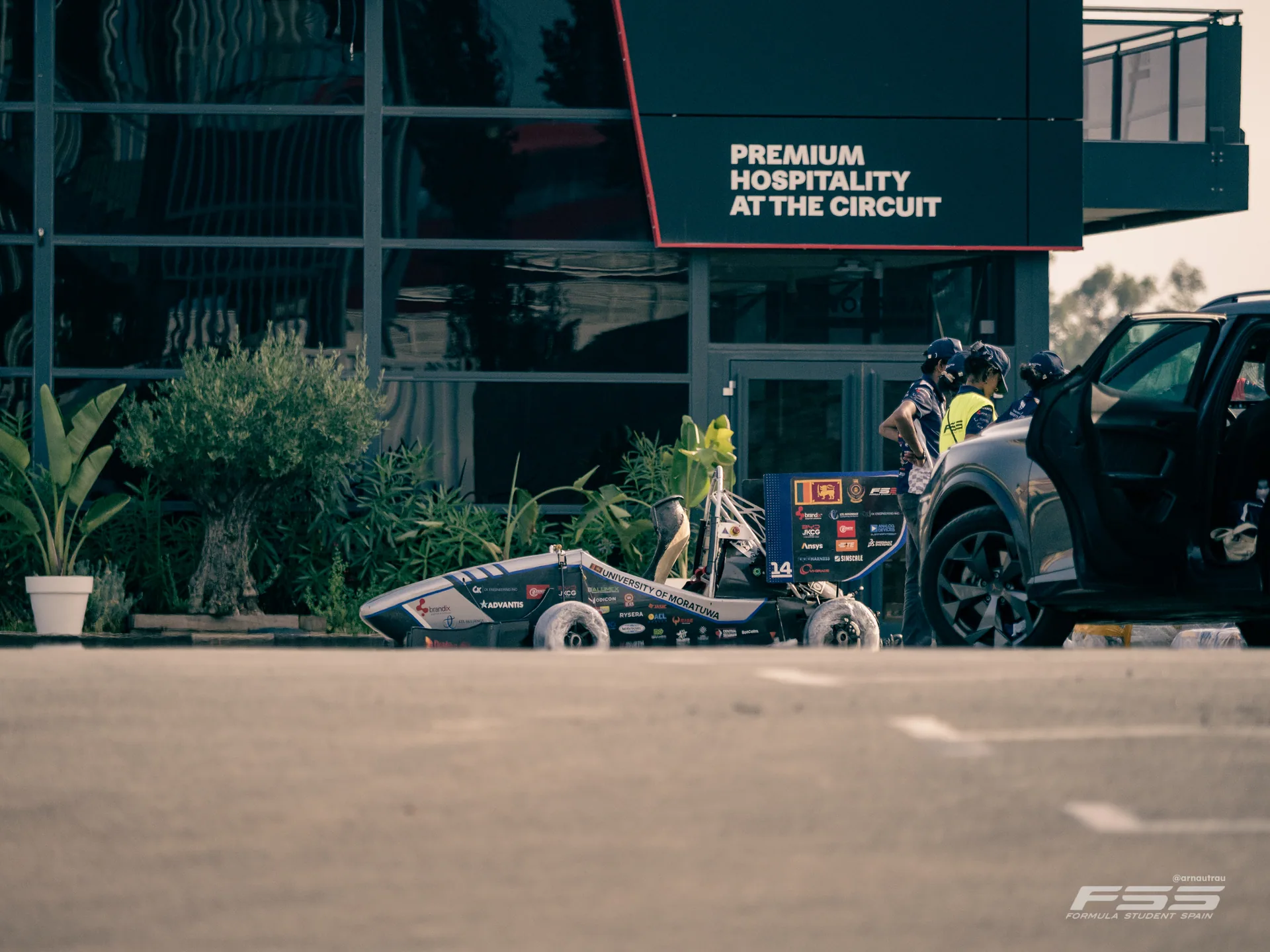E2 car at Circuit de Barcelona Paddock