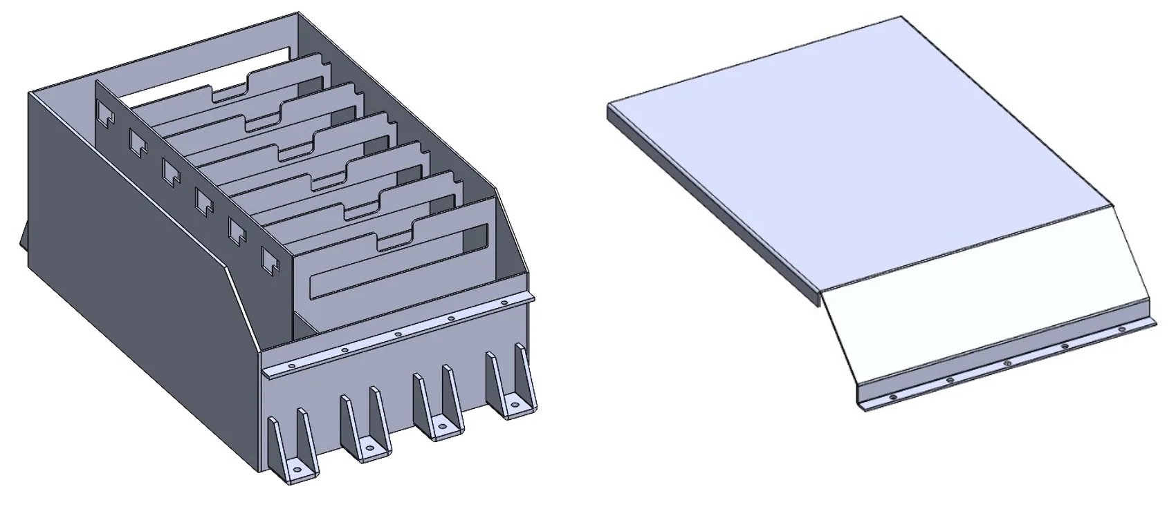 Separated battery casing and lid