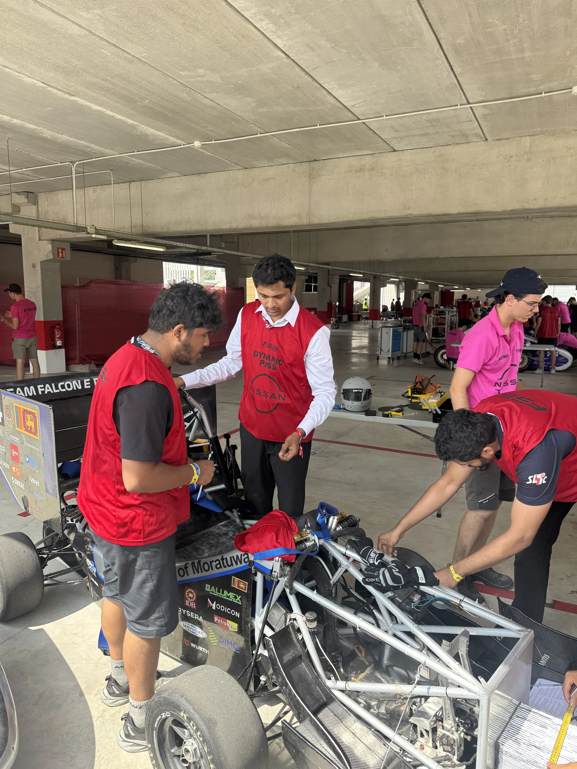 During Mechanical Scrutineering of E2 car - Formula Student Spain, 2026
